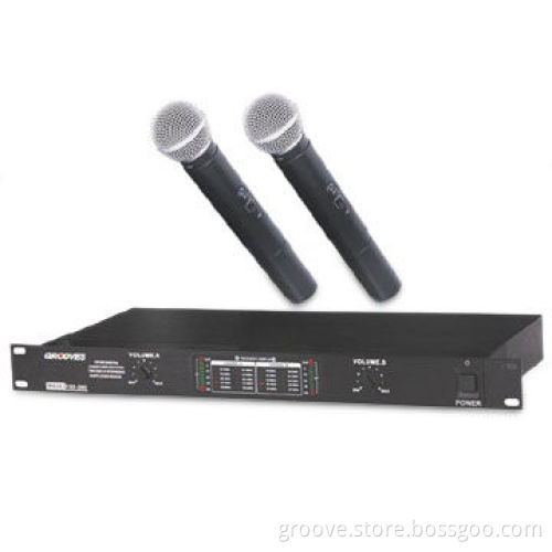 Dual-channel VHF Wireless Microphone System with Sound Commanding Design